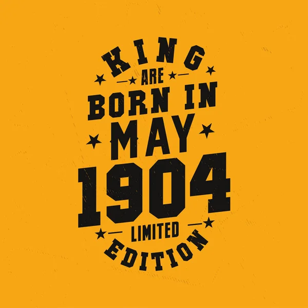 Kral Mayıs 1904 Doğdu Kral Mayıs 1904 Doğdu Retro Vintage — Stok Vektör