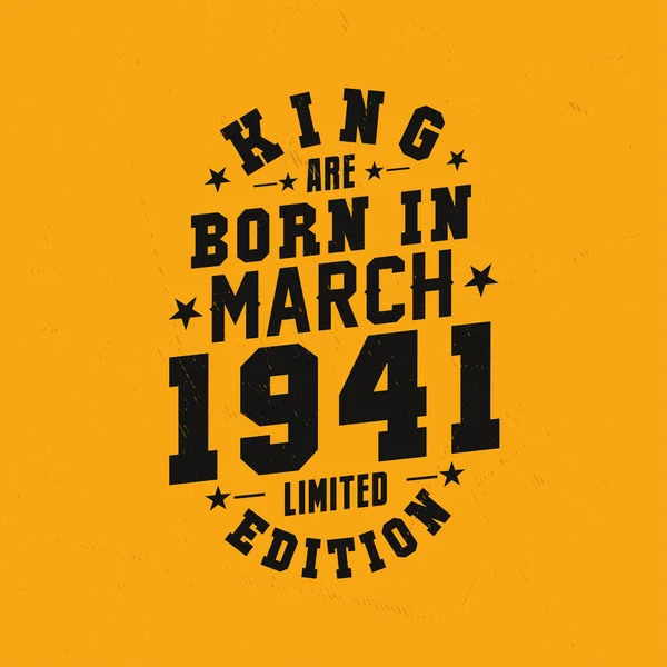 Koning Worden Geboren Maart 1941 Koning Worden Geboren Maart 1941 — Stockvector