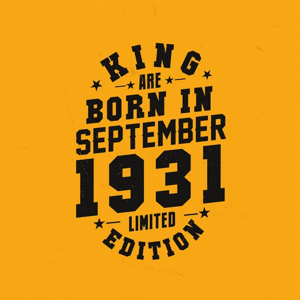 Βασιλιάς Γεννήθηκε Τον Σεπτέμβριο Του 1931 Βασιλιάς Γεννιούνται Σεπτέμβριο Του — Διανυσματικό Αρχείο