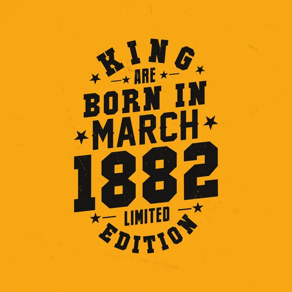 Βασιλιάς Γεννήθηκε Τον Μάρτιο Του 1882 Βασιλιάς Γεννιούνται Μάρτιο Του — Διανυσματικό Αρχείο