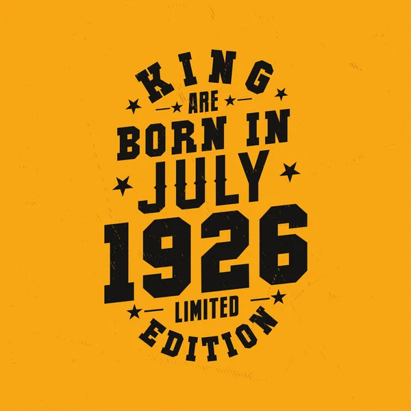 Koning Worden Juli 1926 Geboren Koning Worden Geboren Juli 1926 — Stockvector