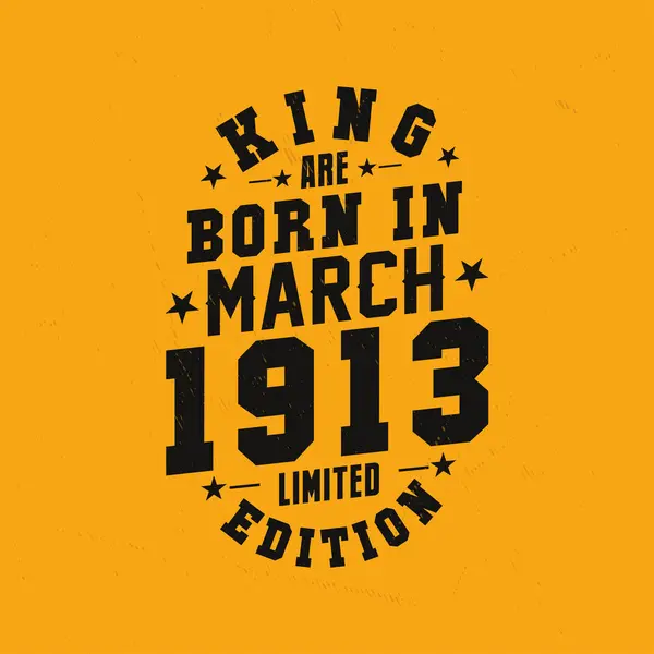 Koning Worden Maart 1913 Geboren Koning Worden Geboren Maart 1913 — Stockvector