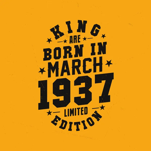 Koning Worden Maart 1937 Geboren Koning Worden Geboren Maart 1937 — Stockvector