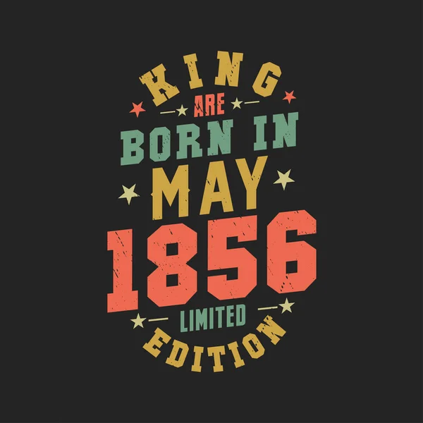 King Born May 1856 King Born May 1856 Retro Vintage — Stock Vector