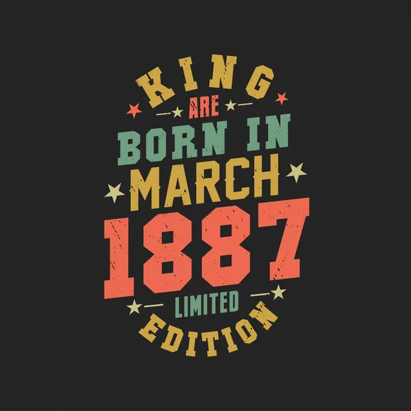 Βασιλιάς Γεννήθηκε Τον Μάρτιο Του 1887 Βασιλιάς Γεννιούνται Μάρτιο Του — Διανυσματικό Αρχείο