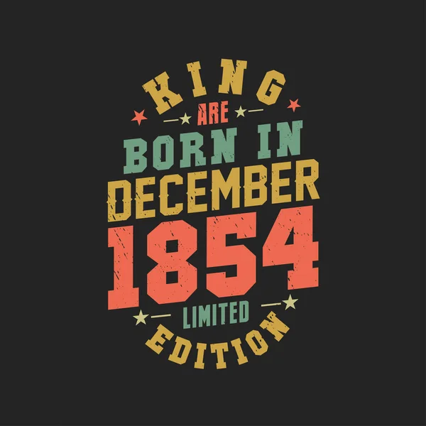 Kral Aralık 1854 Doğar Kral Aralık 1854 Doğdu Retro Vintage — Stok Vektör