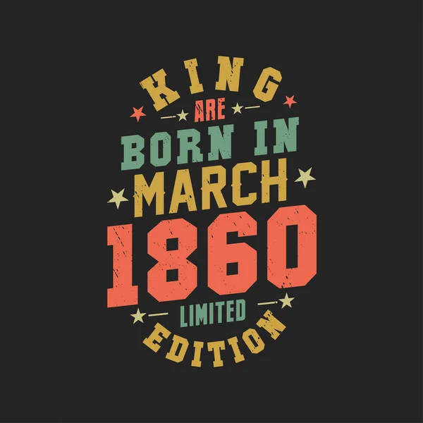 Βασιλιάς Γεννήθηκε Τον Μάρτιο Του 1860 Βασιλιάς Γεννιούνται Μάρτιο Του — Διανυσματικό Αρχείο
