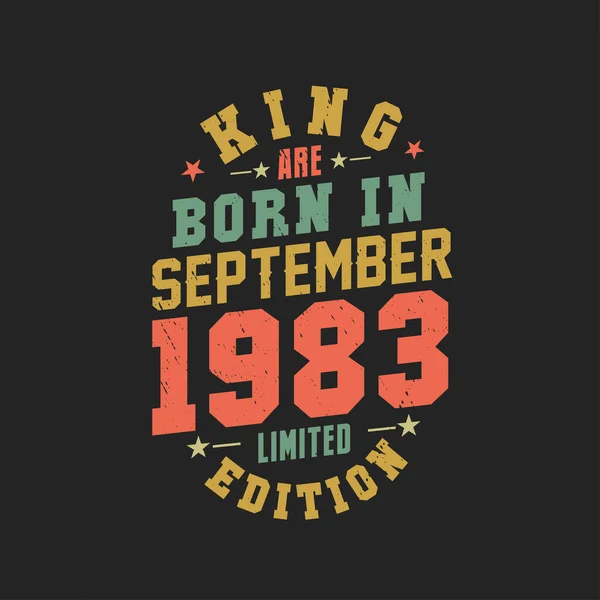 Κινγκ Γεννήθηκε Τον Σεπτέμβριο Του 1983 Βασιλιάς Γεννιούνται Σεπτέμβριο 1983 — Διανυσματικό Αρχείο