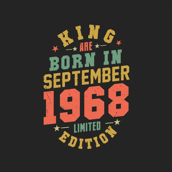 Βασιλιάς Γεννήθηκε Τον Σεπτέμβριο Του 1968 Βασιλιάς Γεννιούνται Σεπτέμβριο 1968 — Διανυσματικό Αρχείο