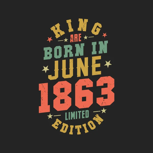 Koning Worden Juni 1863 Geboren Koning Worden Geboren Juni 1863 — Stockvector