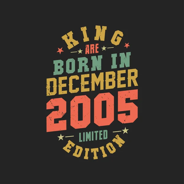 King Nascem Dezembro 2005 Rei Nascem Dezembro 2005 Retro Vintage —  Vetores de Stock