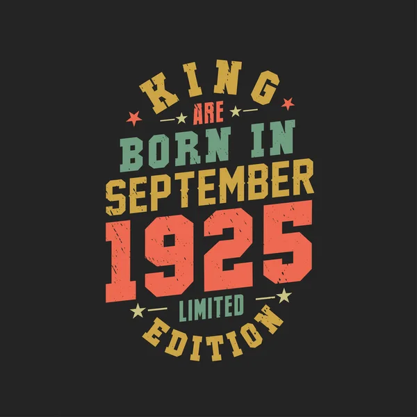 Βασιλιάς Γεννήθηκε Τον Σεπτέμβριο Του 1925 Βασιλιάς Γεννιούνται Σεπτέμβριο Του — Διανυσματικό Αρχείο