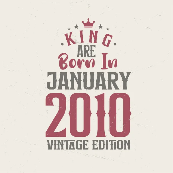 King Ocak 2010 Vintage Versiyonu Olarak Dünyaya Gelmiştir King Ocak — Stok Vektör