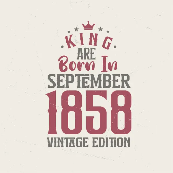 Koning Worden Geboren September 1858 Vintage Editie Koning Worden Geboren — Stockvector