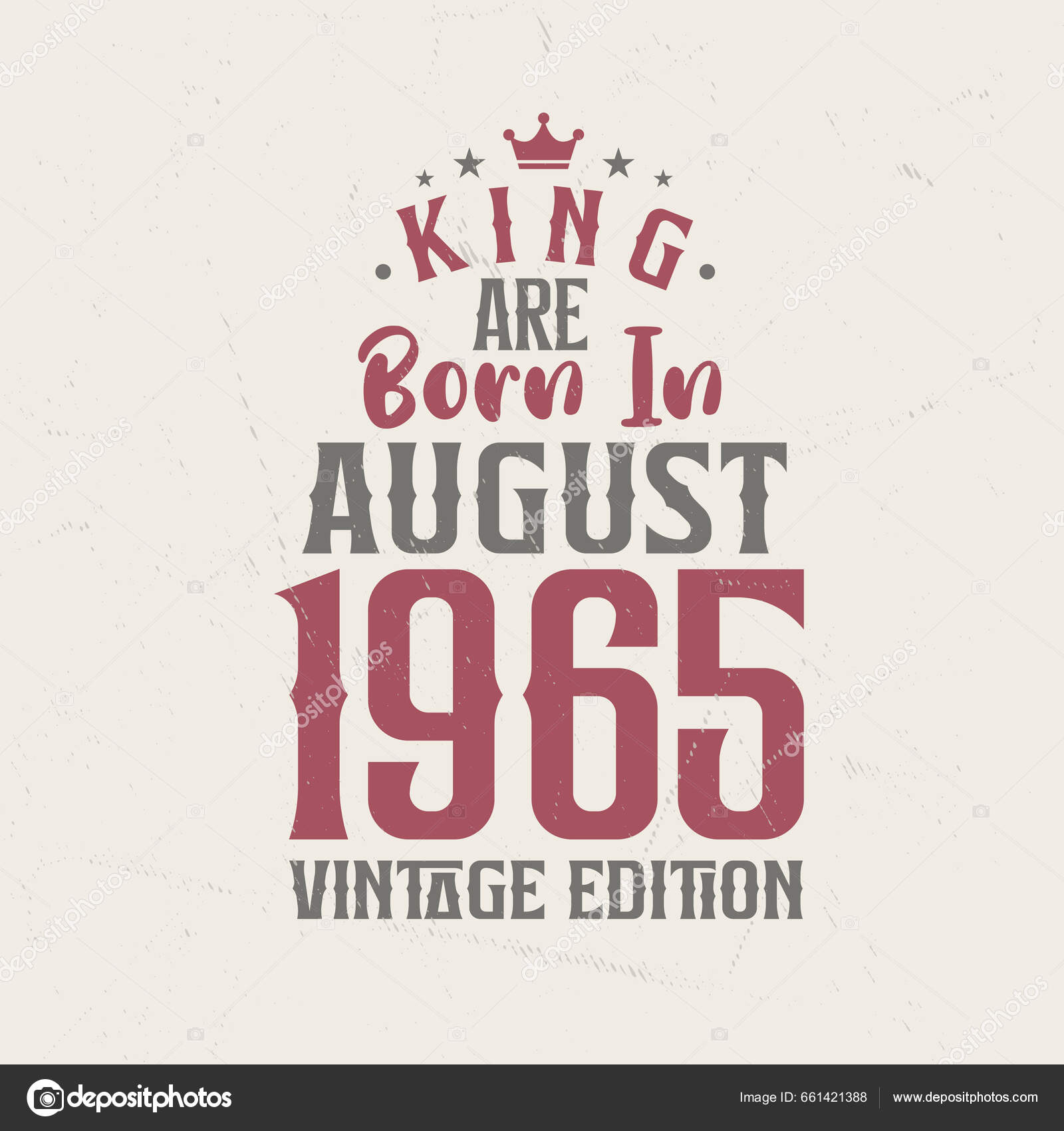 King Born August 1965 Vintage Edition King Born August 1965 Stock