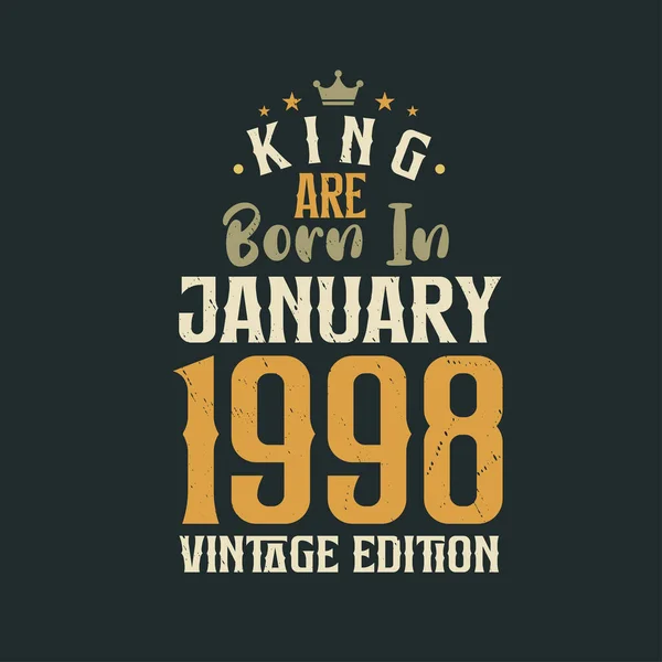 King Ocak 1998 Vintage Baskısında Doğdu King Ocak 1998 Doğdu — Stok Vektör
