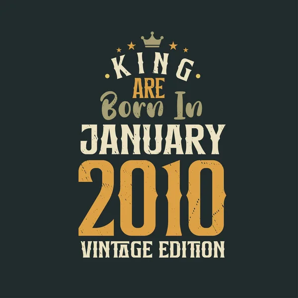 King Ocak 2010 Vintage Versiyonu Olarak Dünyaya Gelmiştir King Ocak — Stok Vektör