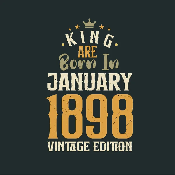 Кинг Родился Январе 1898 Года Винтажном Издании King Born January — стоковый вектор