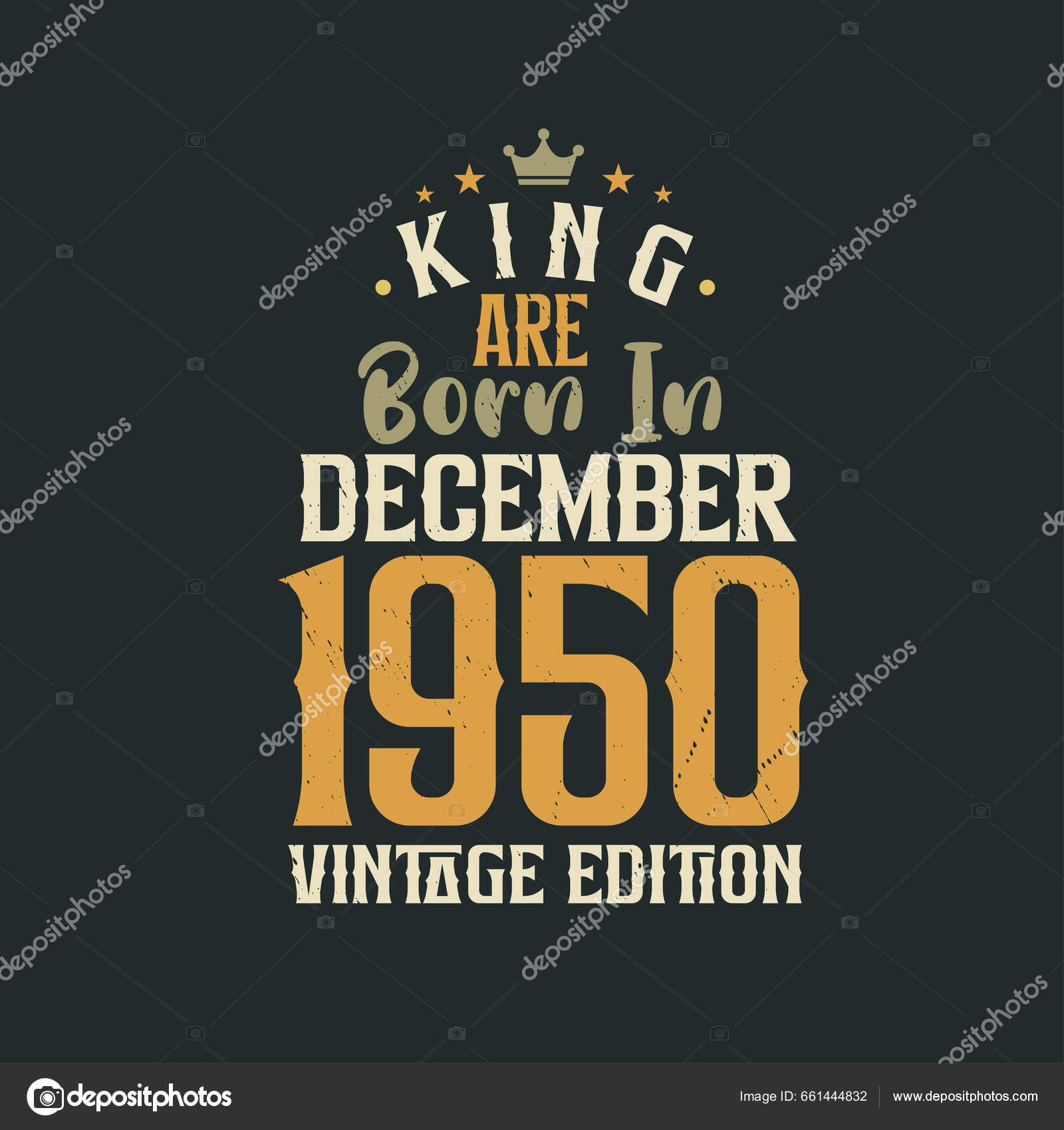 King Born December 1950 Vintage Edition King Born December 1950 Stock