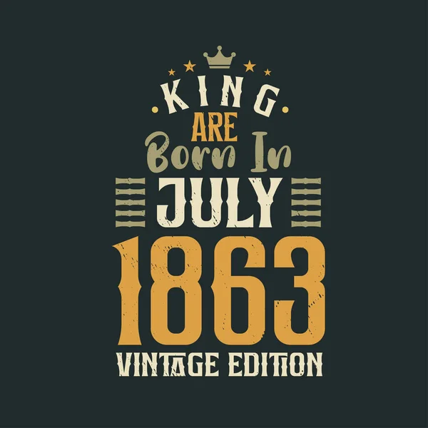 Koning Worden Geboren Juli 1863 Vintage Editie Koning Worden Geboren — Stockvector