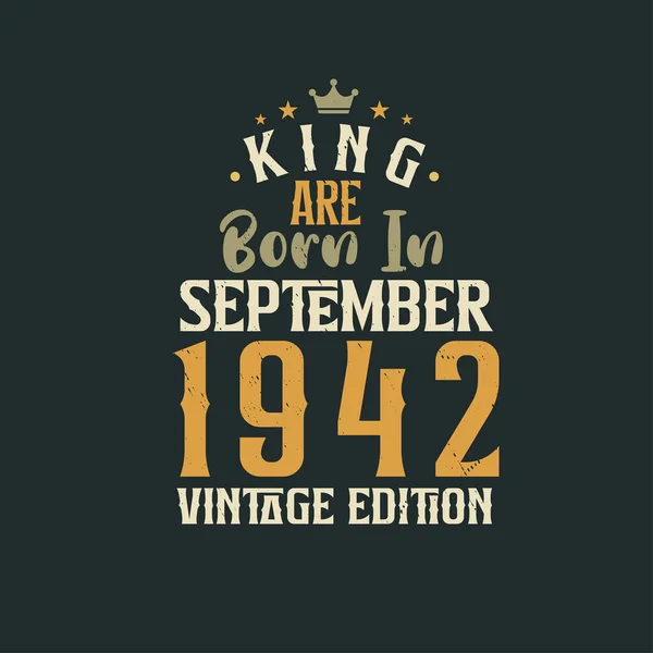 King Nascem Setembro 1942 Edição Vintage Rei Nascem Setembro 1942 —  Vetores de Stock