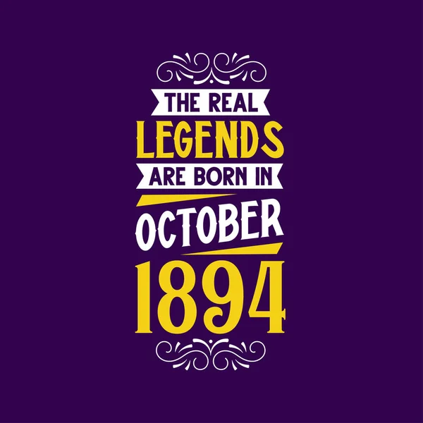 Real Legend Born October 1894 Born October 1894 Retro Vintage — Stock Vector