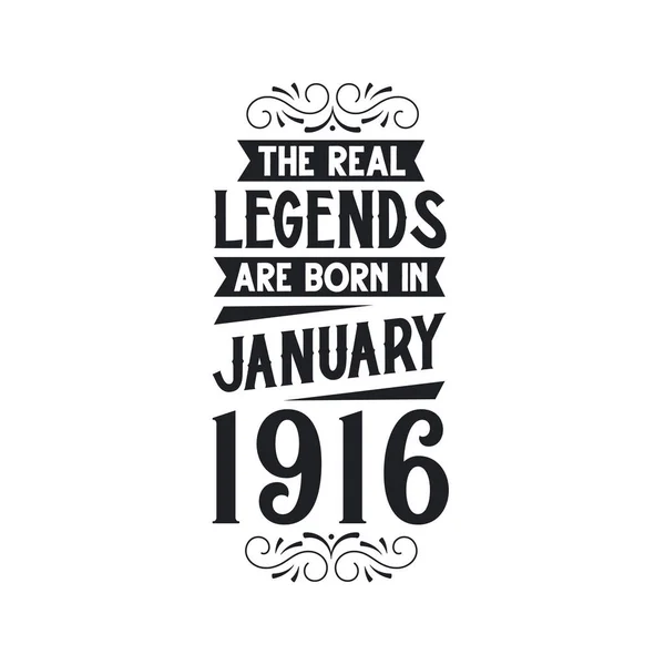 Real Legend Born January 1916 Real Legend Born January 1916 — Stock Vector