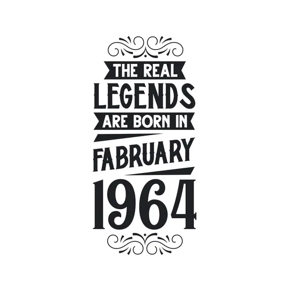 Real Legend Born February 1964 Real Legend Born February 1964 — Stock Vector
