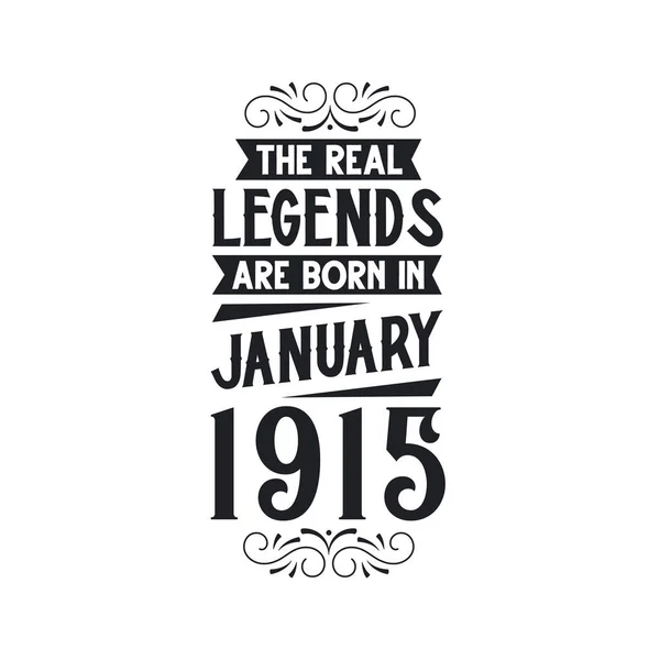 Real Legend Born January 1915 Real Legend Born January 1915 — Stock Vector