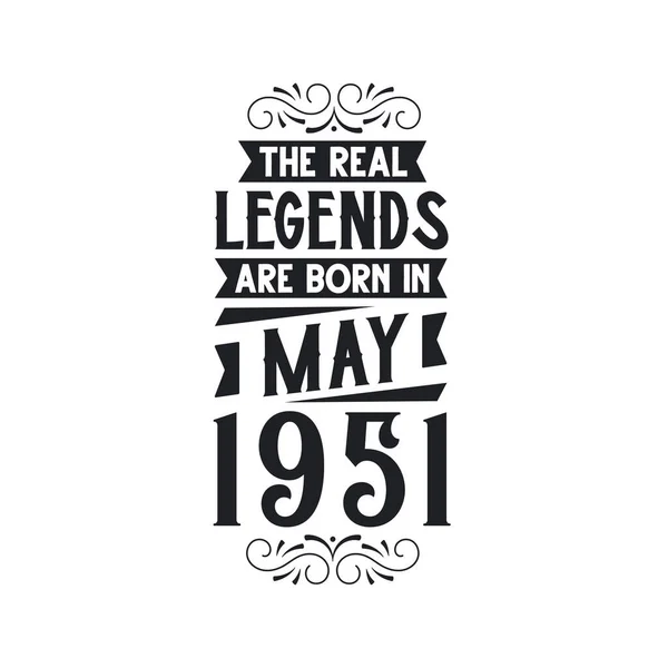 Real Legenda Nascem Maio 1951 Verdadeira Lenda Nascem Maio 1951 — Vetor de Stock