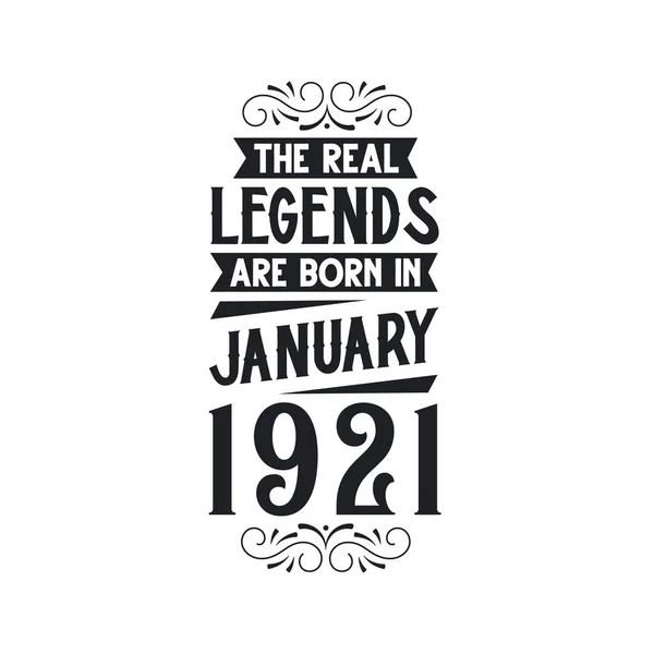 Real Legend Born January 1921 Real Legend Born January 1921 — Vector de stock