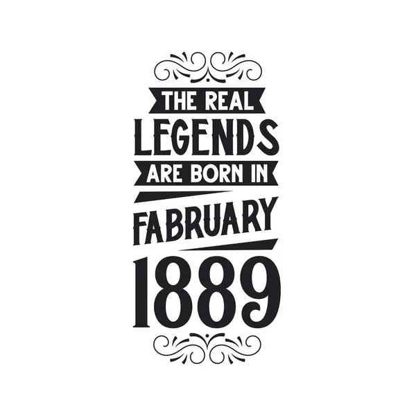 Real Legend Born February 1889 Real Legend Born February 1889 — Stock Vector