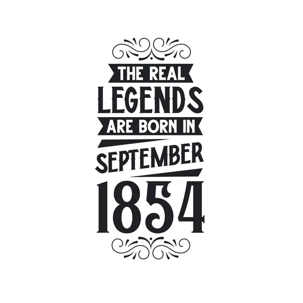 Πραγματικός Μύθος Γεννιούνται Σεπτέμβριο Του 1854 Πραγματικός Μύθος Γεννιούνται Σεπτέμβριο — Διανυσματικό Αρχείο