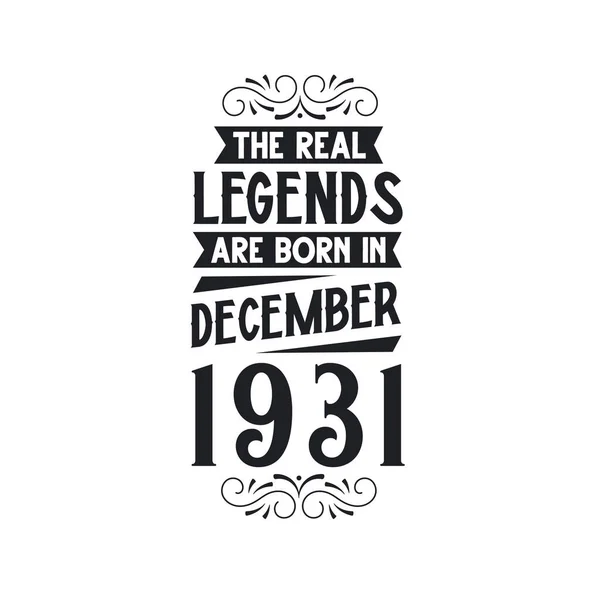 Die Wahre Legende Wird Dezember 1931 Geboren Die Wahre Legende — Stockvektor