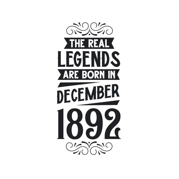 Real Legend Born December 1892 Real Legend Born December 1892 — Stock Vector
