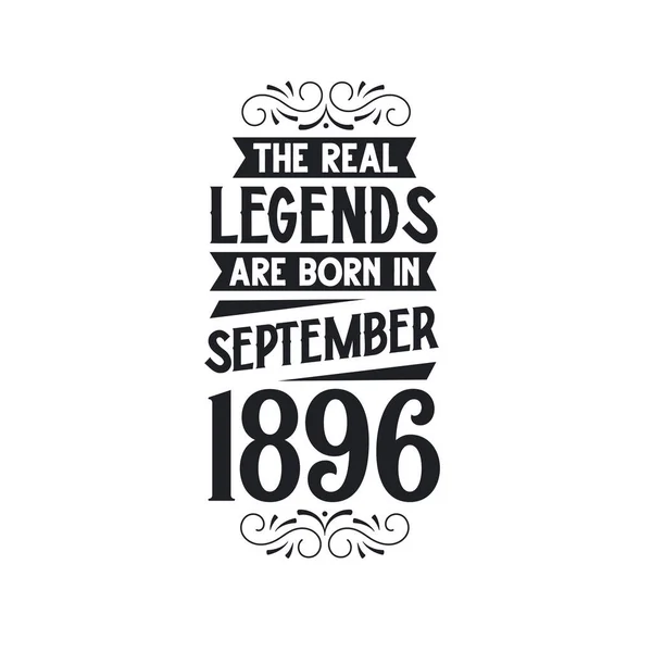 Πραγματικός Μύθος Γεννιούνται Σεπτέμβριο Του 1896 Πραγματικός Μύθος Γεννιούνται Σεπτέμβριο — Διανυσματικό Αρχείο