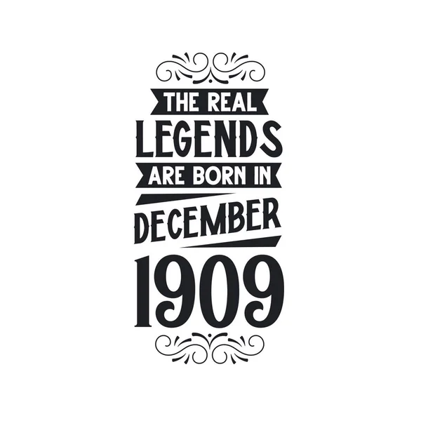 Real Legend Born December 1909 Real Legend Born December 1909 — Stock Vector