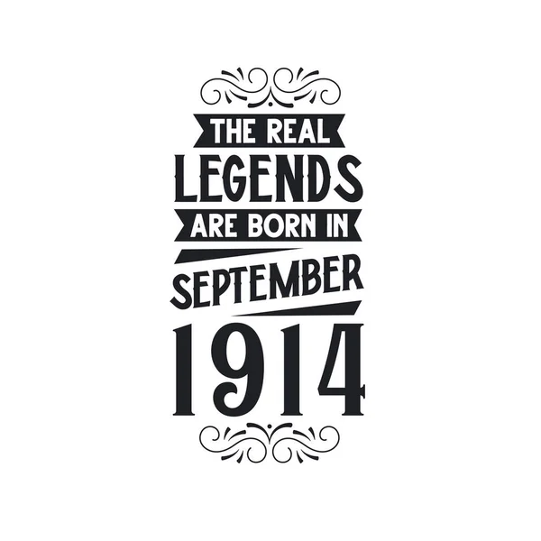 Πραγματικός Μύθος Γεννιούνται Σεπτέμβριο Του 1914 Πραγματικός Μύθος Γεννιούνται Σεπτέμβριο — Διανυσματικό Αρχείο