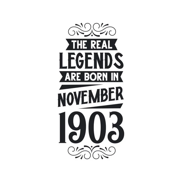 Πραγματικός Μύθος Γεννιούνται Νοέμβριο Του 1903 Πραγματικός Μύθος Γεννιούνται Νοέμβριο — Διανυσματικό Αρχείο