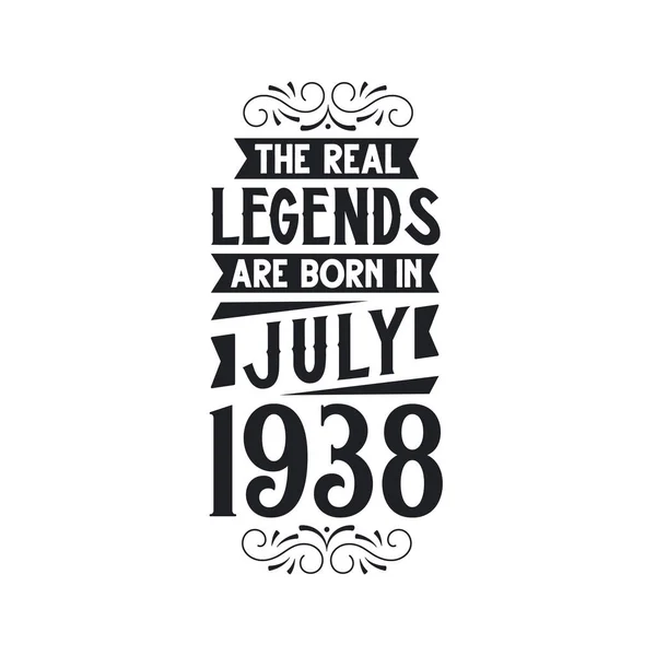 Die Wahre Legende Wird Juli 1938 Geboren Die Wahre Legende — Stockvektor