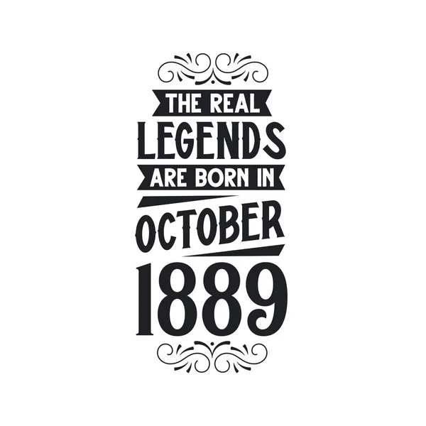 Πραγματικός Μύθος Γεννιούνται Τον Οκτώβριο Του 1889 Πραγματικός Μύθος Γεννιούνται — Διανυσματικό Αρχείο