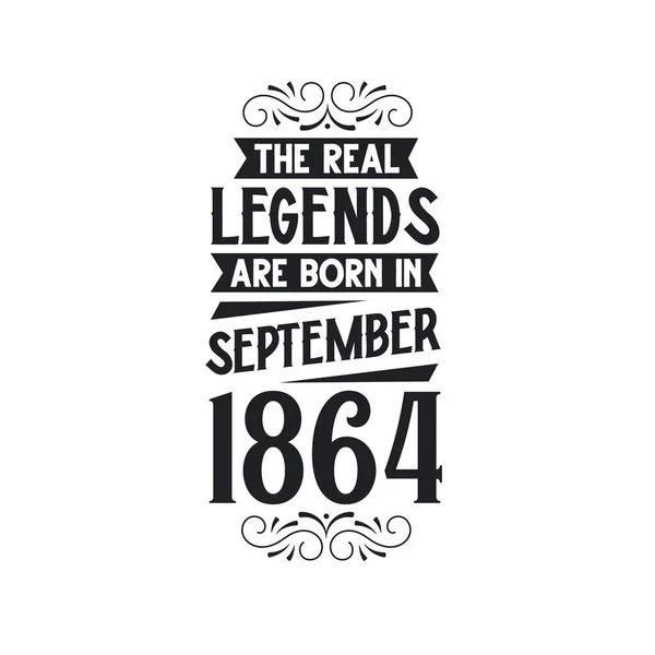 Πραγματικός Μύθος Γεννιούνται Σεπτέμβριο Του 1864 Πραγματικός Μύθος Γεννιούνται Σεπτέμβριο — Διανυσματικό Αρχείο