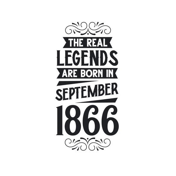 Πραγματικός Μύθος Γεννιούνται Σεπτέμβριο Του 1866 Πραγματικός Μύθος Γεννιούνται Σεπτέμβριο — Διανυσματικό Αρχείο