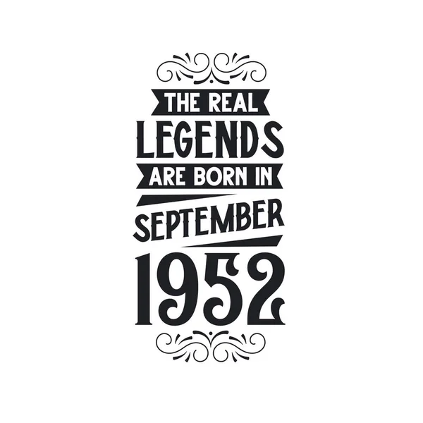Gerçek Efsane Eylül 1952 Gerçek Efsane Eylül 1952 Doğdu Eylül — Stok Vektör
