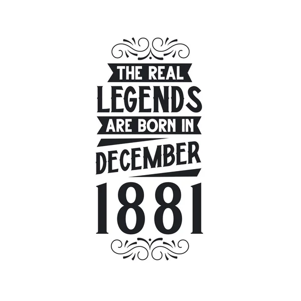 Πραγματικός Μύθος Γεννιούνται Δεκέμβριο Του 1881 Πραγματικός Μύθος Γεννιούνται Δεκέμβριο — Διανυσματικό Αρχείο