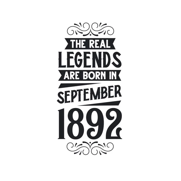 Πραγματικός Μύθος Γεννιούνται Σεπτέμβριο Του 1892 Πραγματικός Μύθος Γεννιούνται Σεπτέμβριο — Διανυσματικό Αρχείο