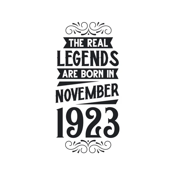 Πραγματικός Μύθος Γεννιούνται Νοέμβριο Του 1923 Πραγματικός Μύθος Γεννιούνται Νοέμβριο — Διανυσματικό Αρχείο