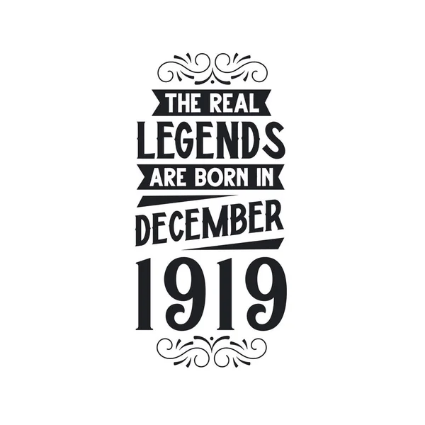 Die Wahre Legende Wird Dezember 1919 Geboren Die Wahre Legende — Stockvektor