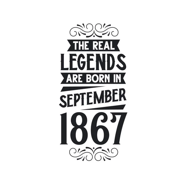 Πραγματικός Μύθος Γεννιούνται Σεπτέμβριο Του 1867 Πραγματικός Μύθος Γεννιούνται Σεπτέμβριο — Διανυσματικό Αρχείο