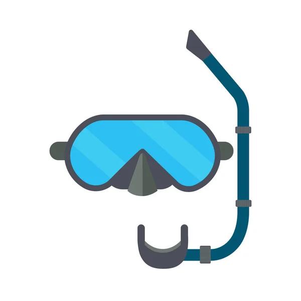 Taucherbrille Taucherausrüstung Wasserschutzbrille Vektor Cartoon Illustration — Stockvektor